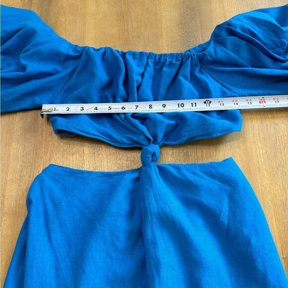 FARM Rio Azure Off-Shoulder Midi Dress - Picture 5 of 11